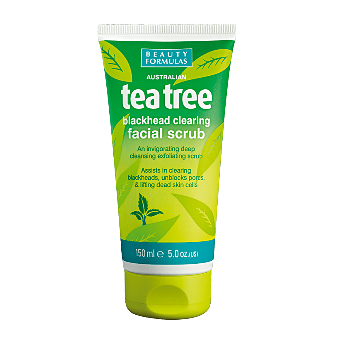 Tea tree blackhead clearing facial scrub.