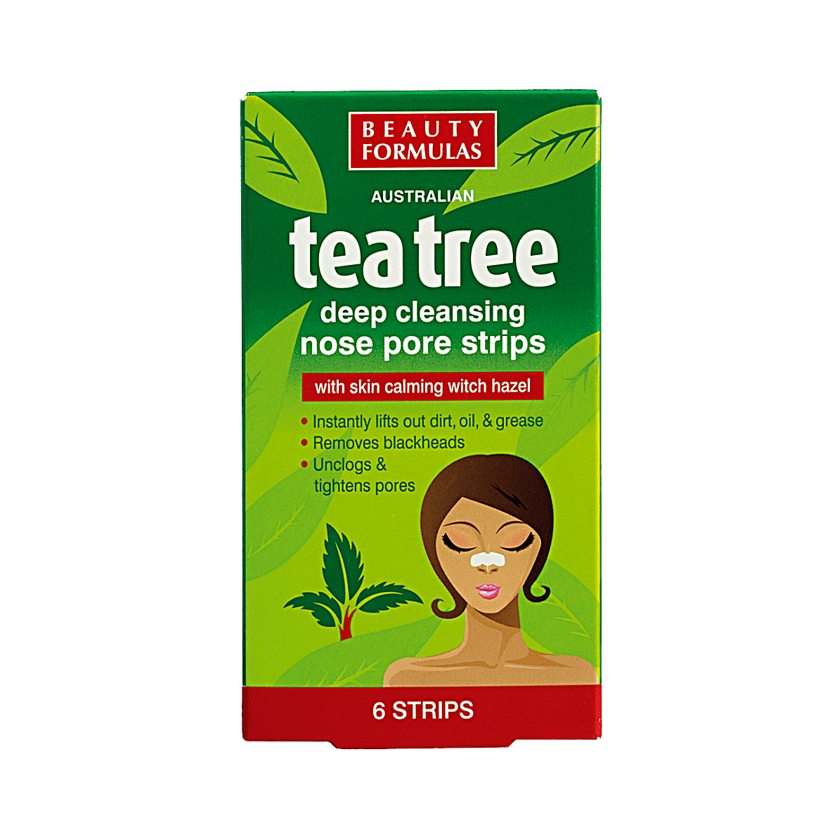 Tea tree deep cleansing nose pore strips.