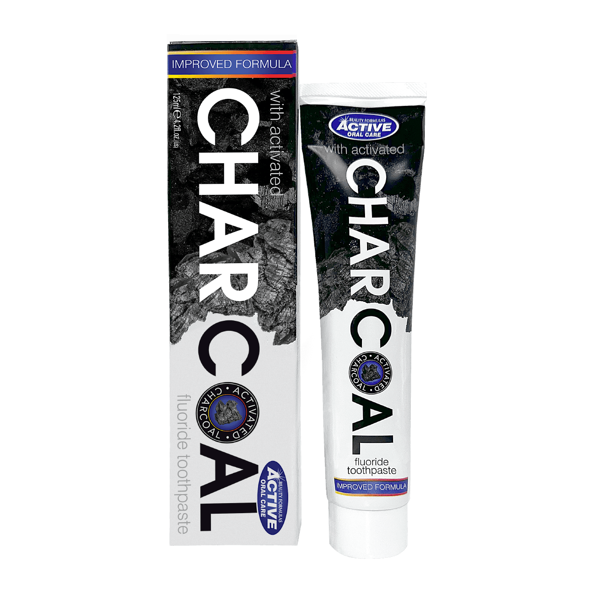 Activated charcoal toothpaste.
