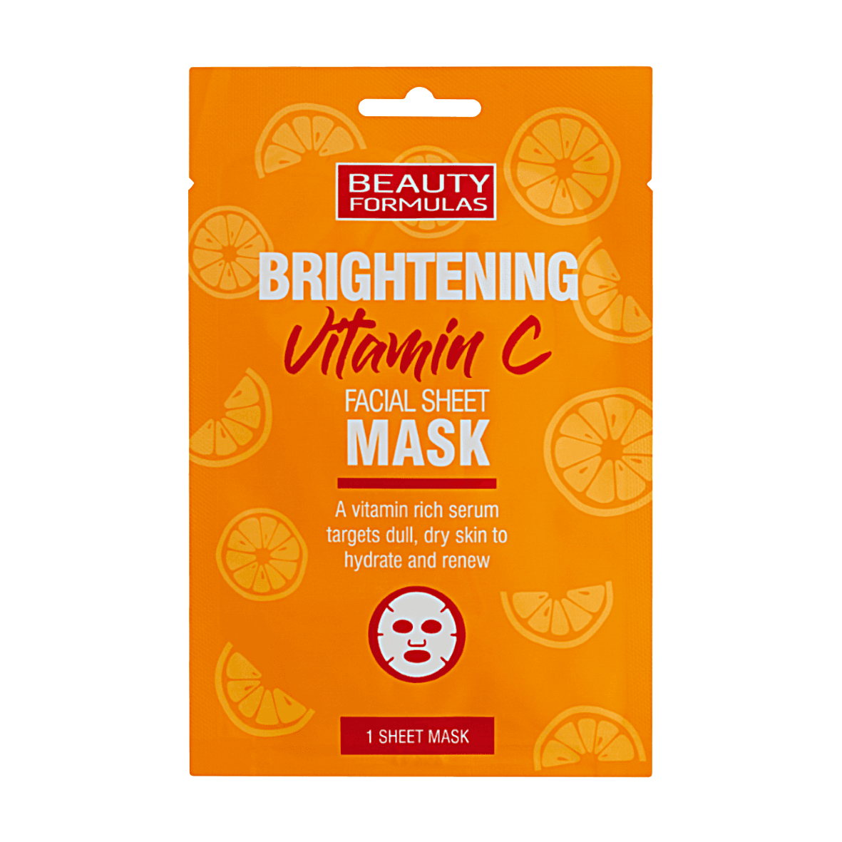 Vitamin C brightening facial mask 1pk.
