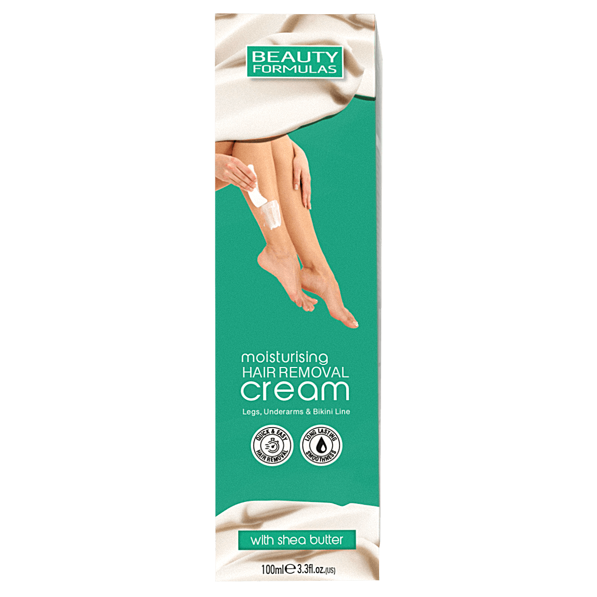 Beauty formulas moisturising hair removal cream with Shea butter.