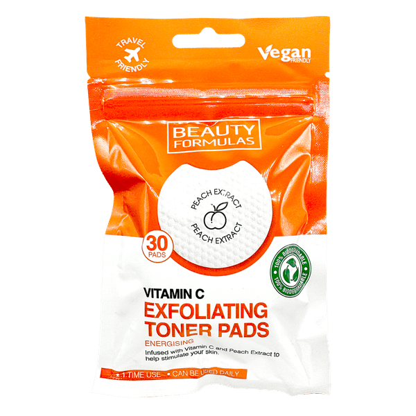 Vitamin-C exfoliating toner pads x30.