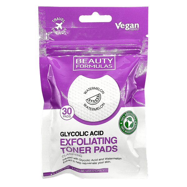 Glycolic acid exfoliating toner pads x30.