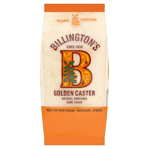 Billington’s Golden Caster Natural Unrefined Cane Sugar 500g