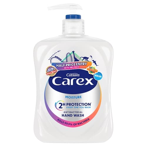 Carex Moisture Antibacterial Hand Wash Gentle & Effective Liquid Hand Soap 500ml.