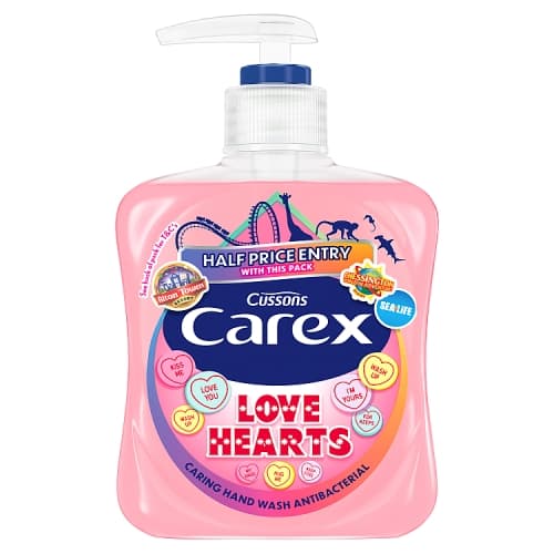 Carex Fun Edition Love Hearts Antibacterial Hand Wash 250ml.