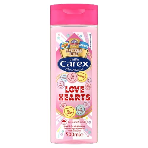 Carex Fun Edition Love Hearts Bath and Shower 500ml.