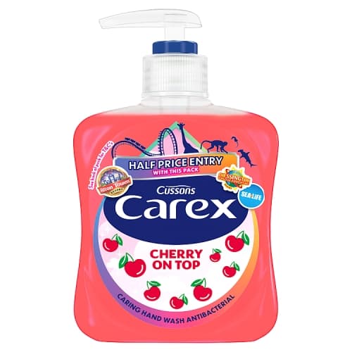 Carex Fun Edition Cherry on Top Antibacterial Hand Wash 250ml.