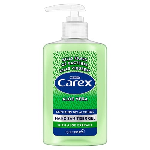 Carex Anti-bacterial Hand Sanitiser Gel Aloe Vera 300ml.