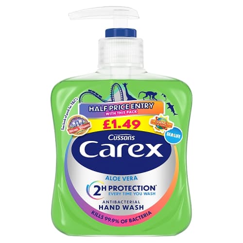 Carex Aloe Vera Antibacterial Hand Wash 250ml PM £1.49