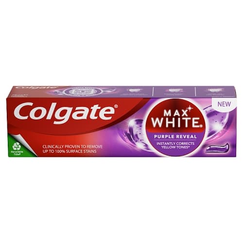 Colgate Max White Purple Reveal Instant Teeth Whitening Toothpaste 75ml