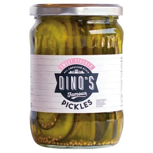 Dino’s Famous Sweet Stacker Pickles 530g