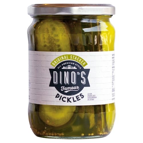 Dino’s Famous Sour Stacker Pickles 530g