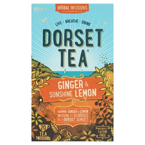 Dorset Tea Ginger & Sunshine Lemon 20 Tea Sachets 40g
