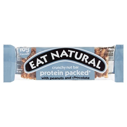 Eat Natural Protein Packed Milk Chocolate & Peanut Cereal Bar Snack 45g