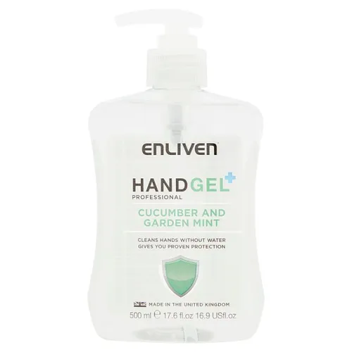 Enliven Hand Gel Cucumber & Garden Mint Flip Cap 500ml