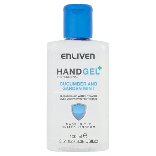 Enliven Hand Gel Professional Cucumber and Garden Mint 100ml