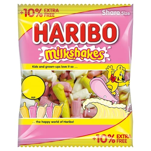 HARIBO Milkshakes Foam Sweets Sharing Bag 154g