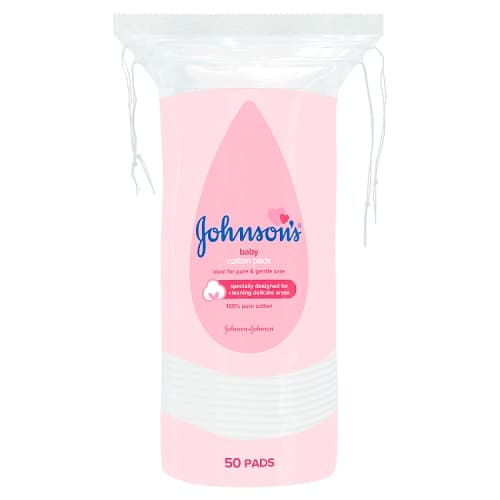 JOHNSON’S® Baby 50 Cotton Pads.