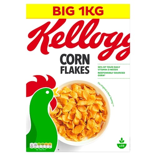 Kellogg’s Corn Flakes Breakfast Cereal 1kg