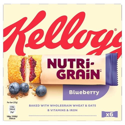 Kellogg’s Nutri-Grain Blueberry Snack Bars 6x37g