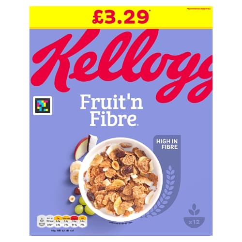Kellogg’s Fruit ‘n Fibre Breakfast Cereal 500g PMP £3.29