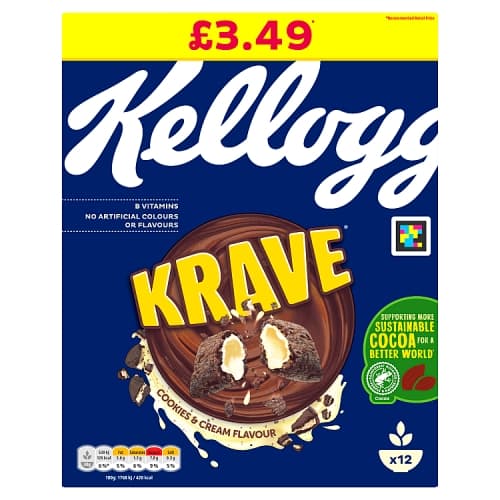 Kellogg’s Krave Cookies & Cream Flavour 375g