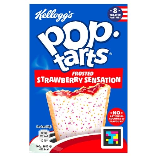 Kellogg’s Pop Tarts Frosted Strawberry Sensation Pastry Snacks 8x48g