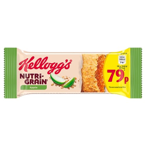 Kellogg’s Nutri-Grain Apple Snack Bar 37g PMP 79p