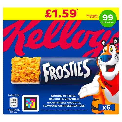 Kellogg’s Frosties Cereal Bars 6x25g PMP £1.59