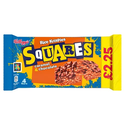 Kellogg’s Rice Krispies Squares Caramel & Chocolate 4 x 36g (144g)