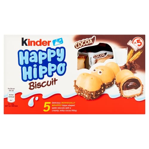Kinder Happy Hippo Chocolate Cream Biscuits Multipack 5 x 20.7g (103g)