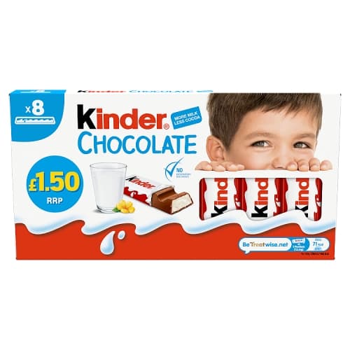 Kinder Chocolate Small Bars 8 x 12.5g (100g)