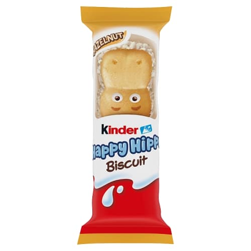 Kinder Happy Hippo Milk & Hazelnut Filling Wafer Biscuit Snack Bar 20.7g