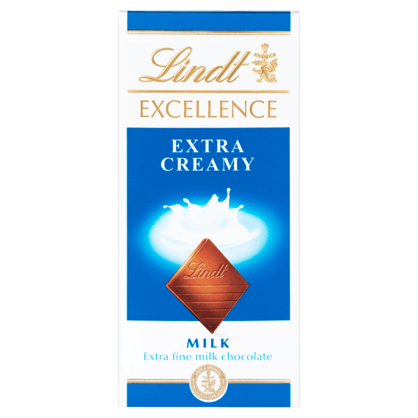 Lindt Excellence Milk Extra Creamy Chocolate Bar 100g