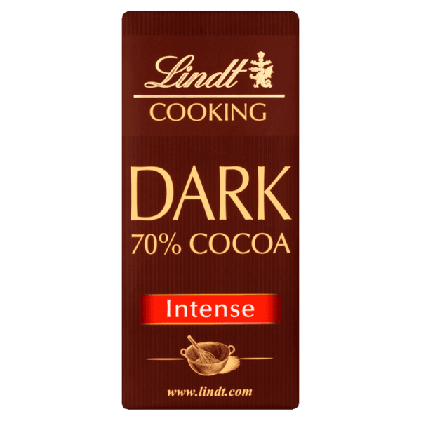 Lindt Dark Cooking Chocolate 70% Cocoa Intense 200g