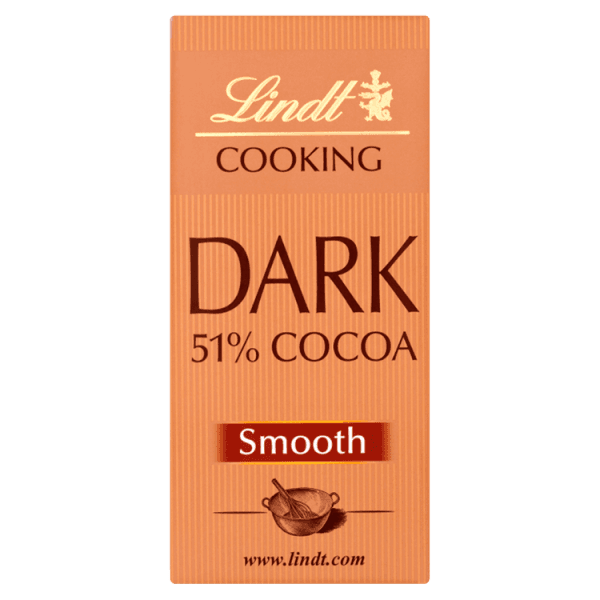 Lindt Dark Cooking Chocolate 51% Cocoa Smooth 200g