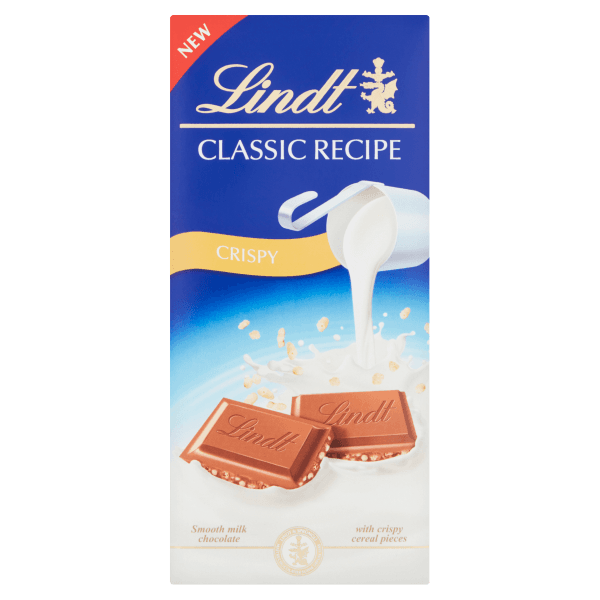Lindt Classic Recipe Crispy Milk Chocolate Bar 125g