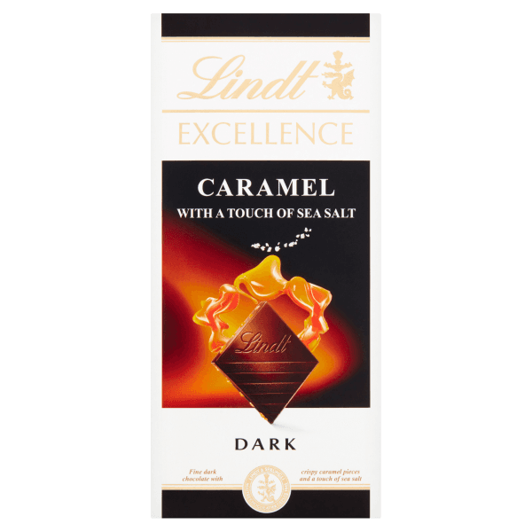 Lindt EXCELLENCE Dark Caramel Sea Salt Chocolate Bar 100g