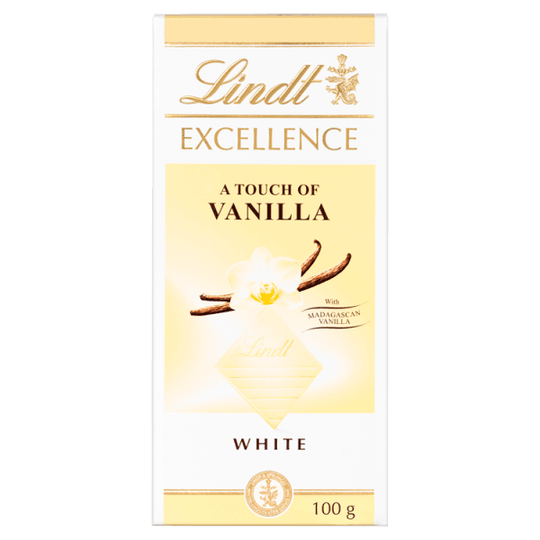Lindt Excellence White Vanilla Chocolate Bar 100g
