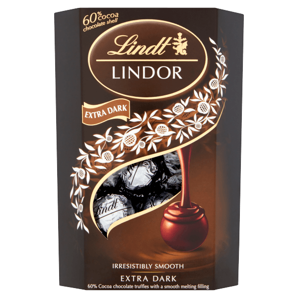 Lindt Lindor Extra Dark Chocolate Truffles Box 200g