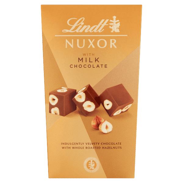 Lindt NUXOR with Milk Chocolate and Whole Roasted Hazelnuts Box 165g