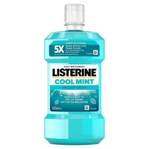 Listerine Daily Mouthwash Cool Mint Milder Taste 500ml.