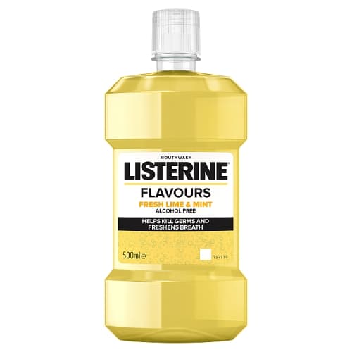 LISTERINE Mouthwash Flavours Fresh Lime & Mint 500ml.