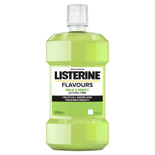 LISTERINE Mouthwash Flavours Mild & Minty 500ml.