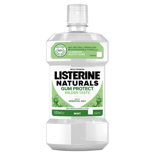 LISTERINE Naturals Gum Protect Mint Mouthwash 500ml.