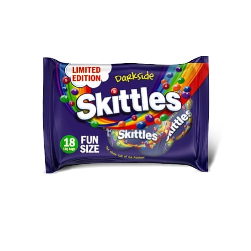 Skittles Limited Edition Darkside Sweets Fun Size Bags Multipack 18 x 18g Bags