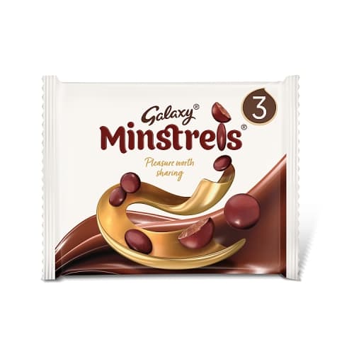 Galaxy Minstrels Milk Chocolate Buttons Bag Multipack 3 x 42g