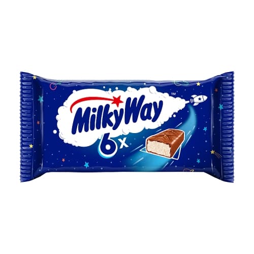 Milky Way Nougat & Milk Chocolate Snack Bars Multipack 6 x 21.5g