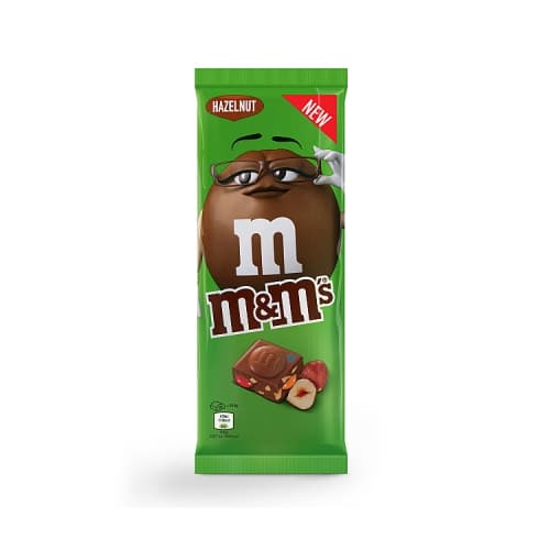 M&M’s Hazelnut Pieces & Milk Chocolate Block Sharing Bar 165g